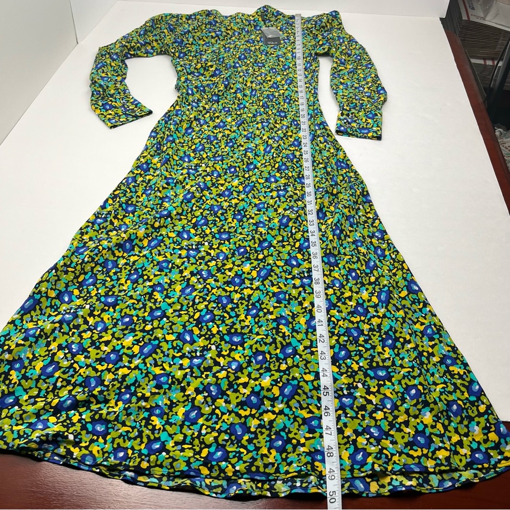 Rails‎ Carmel Midi Dress Abstract Garden Side Cutout Long Sleeve Size Small NEW - Picture 12 of 16